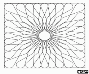 Coloriage Du cercle à un mandala carré