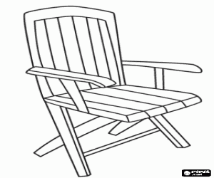 Coloriage Chaise avec accoudoirs