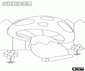Coloriage Le champignon Shroom, un ami de Gnomeo
