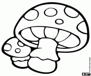 Coloriage Champignons vénéneuses. Champignons des gnomes