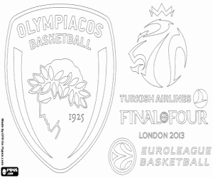 Coloriage Champion Euroligue 2013, Olympiacos