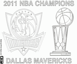 Coloriage Champions NBA 2011 des Dallas Mavericks