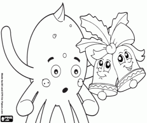 Coloriage Chants de Noël de Pypus avec des cloches