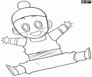 Coloriage Chaozu, personnage de Dragon Ball