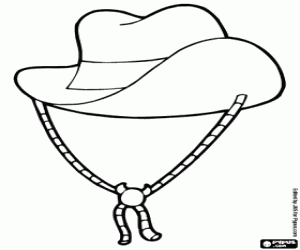 Coloriage Chapeau de Cowboy