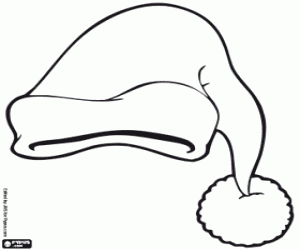 Coloriage Chapeau de Père Noël