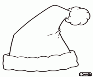 Coloriage Chapeau de Santa Claus ou Père Noël