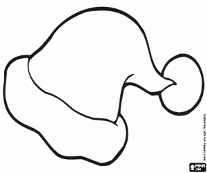 Coloriage Chapeau de Santa Claus