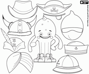 Coloriage Chapeaux et casques pour Pypus