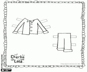 Coloriage Charlie en pyjama, jeux d'Habillage