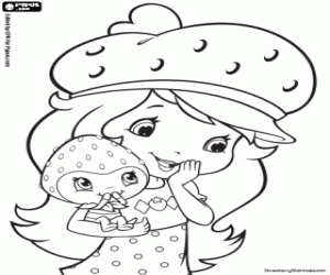Coloriage Charlotte aux fraises et Berrykin