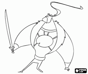 Coloriage Le chasseur de dragons Lian-Chu