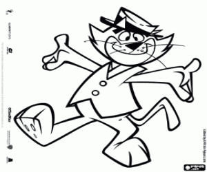 Coloriage Le chat avec un chapeau, Top Cat