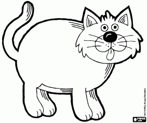 Coloriage Le chat gras