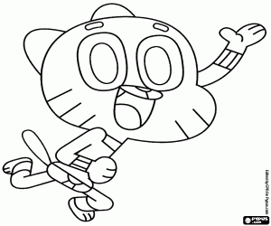 Coloriage Le chat Gumball