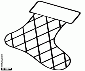 Coloriage Chaussette losange pour Noël