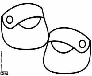 Coloriage Les chaussures du petit chaperon rouge