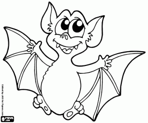 Coloriage Chauve-souris de désert
