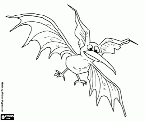 Coloriage La chauve-souris oiseau Fang