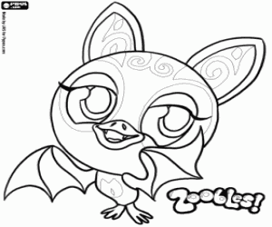 Coloriage Chauve-souris, zooble de PineGrove