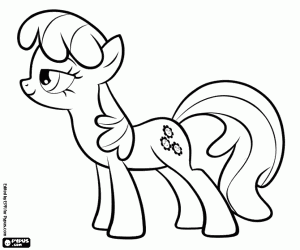 Coloriage Cheerilee, un poney de la terre