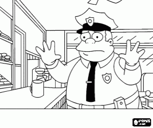 Coloriage Chef de la police de Springield