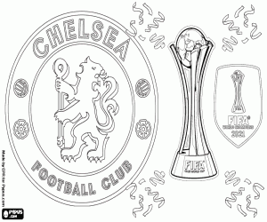 Coloriage Chelsea, Champion du Monde 2021