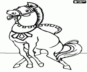 Coloriage Cheval avec des ornementations