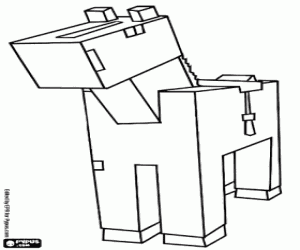 Coloriage Cheval de Minecraft