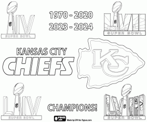 Coloriage Chiefs de Kansas City, Super Bowl x4