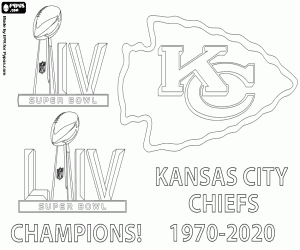 Coloriage Chiefs, Super Bowl 2020