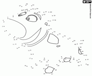 Coloriage Le chien de Tad Jones, point à point