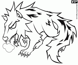 Coloriage Chien noir, un spectre