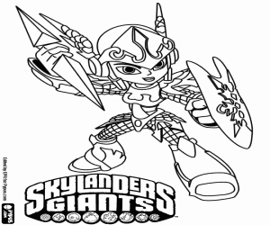 Coloriage Chill Ice Lancer, Skylander