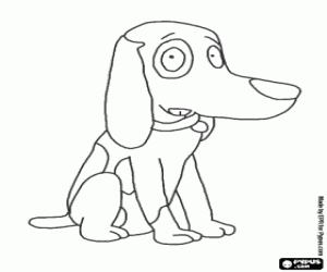 Coloriage Le chiot de la petite princesse