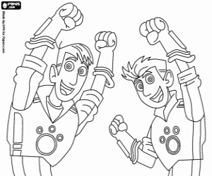Coloriage Chris Kratt et Martin Kratt