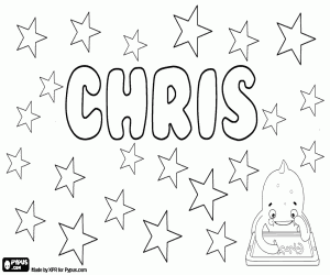 Coloriage Chris, nom d'origine anglaise