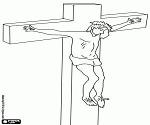 Coloriage Christ crucifié