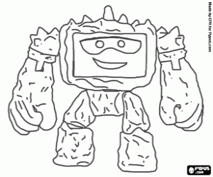 Coloriage Chunk, un monstre de bois