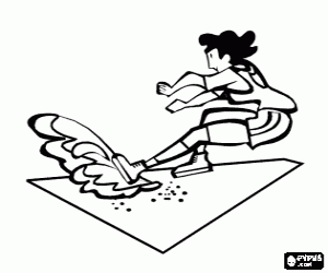 Coloriage La chute du triple saut