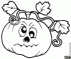 Coloriage Citrouille d’Halloween aux yeux louches