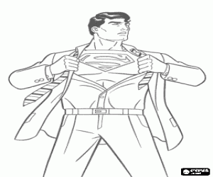 Coloriage Clark Kent devient Superman