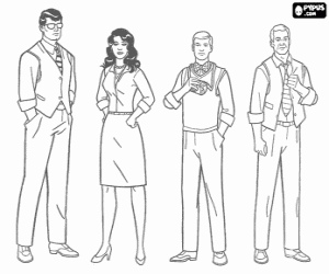 Coloriage Clark Kent et les journalistes