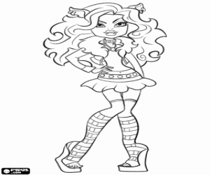 Coloriage Clawdeen Wolf de Monster High