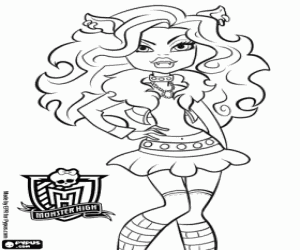 Coloriage Clawdeen Wolf, Monster High