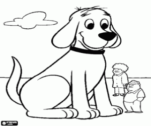 Coloriage Clifford, le gros chien rouge
