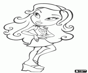 Coloriage Cloe, une jeune fille de Bratz