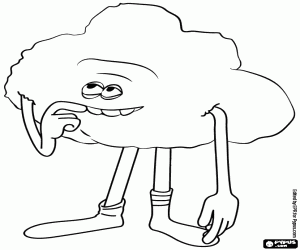 Coloriage Cloud Guy, un personnage des Les Trolls