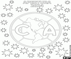 Coloriage Club América, champion de l’Apertura 2024