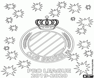 Coloriage Club Bruges, champion 2019-2020